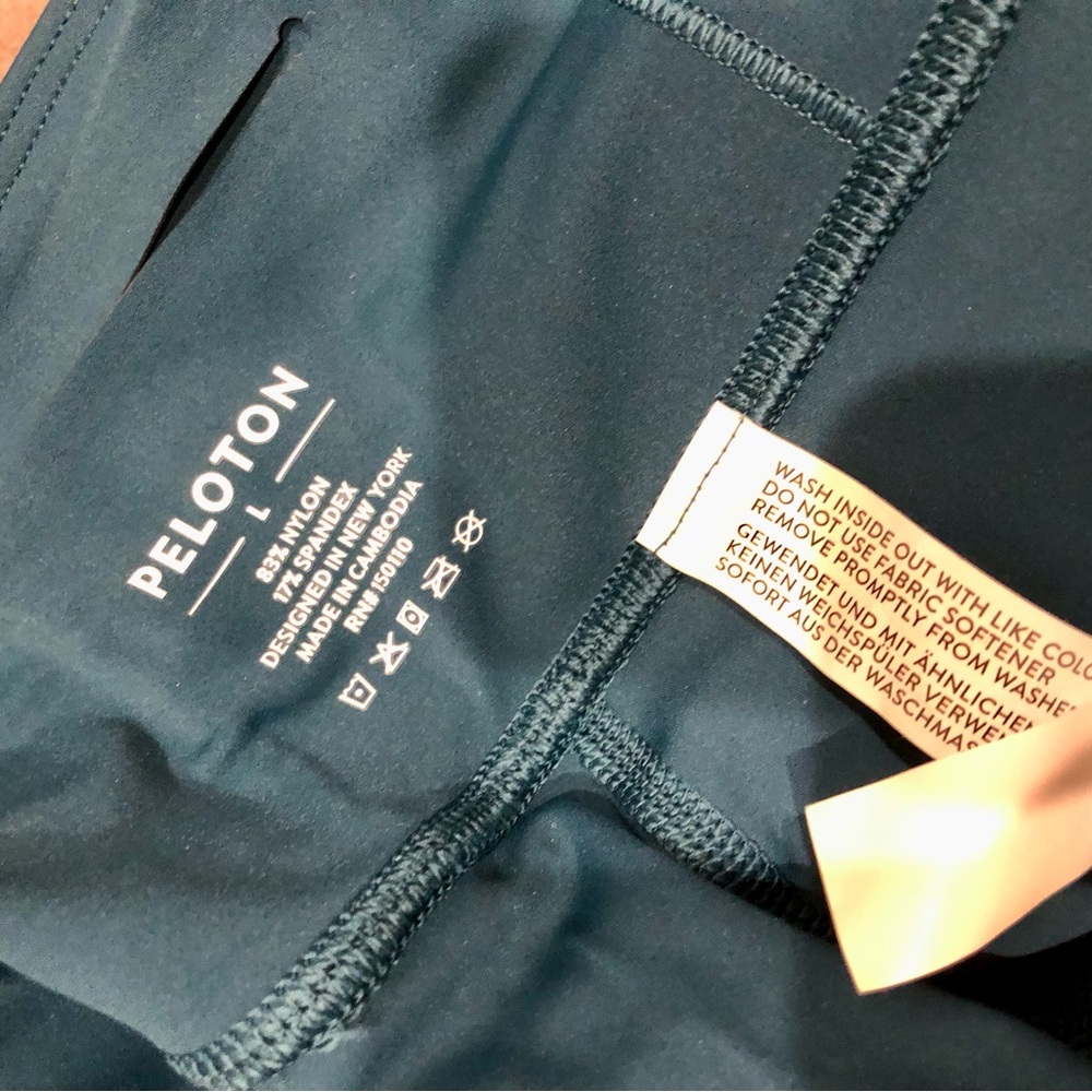 💕 PELOTON Essential Capri Leggings Teal Green Large - Picture 7 of 7
